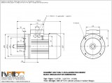 Rozměry 1LA713 IMB14FT (přírubový se střední přírubou) 