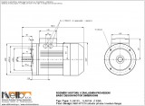 Rozměry 1LA913 IMB14FT (přírubový se střední přírubou) 