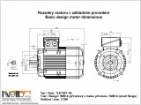 Rozměry 1LE1001 IMB14 (přírubový s malou přírubour) Velikost 112M