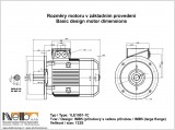 Rozměry 1LE1001 IMB5 (přírubový s velkou přírubou) Velikost 132S