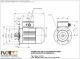 Rozměry 1MA709 IMB5 (přírubový s velkou přírubou) 